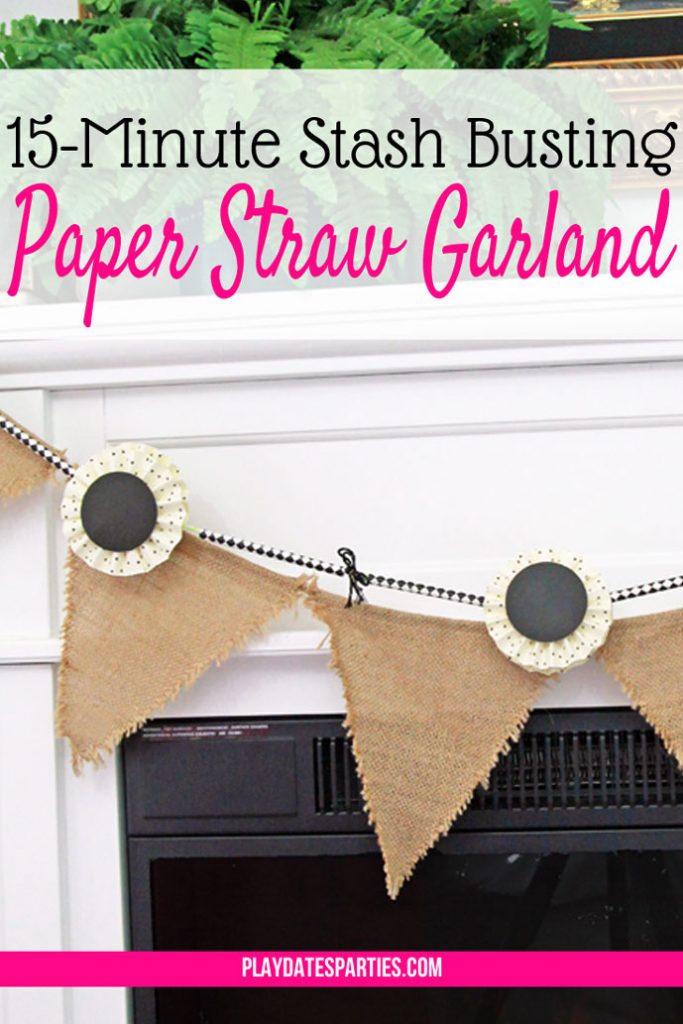 Forget going to the store to decorate. This 15-minute stash-busting paper straw garland is the perfect way to use up leftover party supplies, and will keep you celebrating long after the party is over!