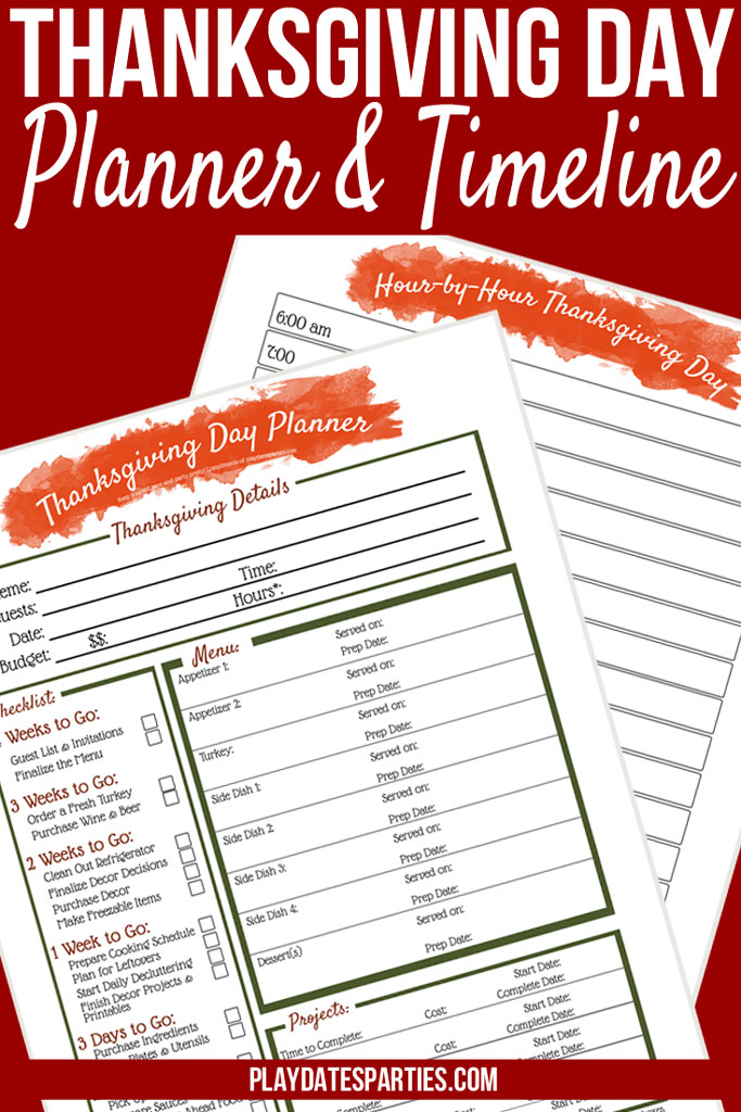 Your All in One Printable Thanksgiving Dinner Planner