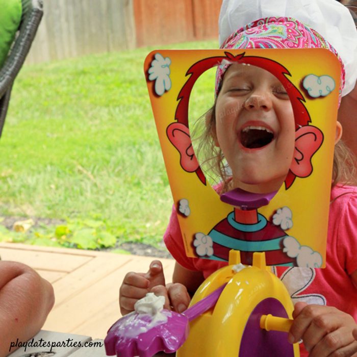 Pie face is a fun activity for kids to play at a baking party, too!