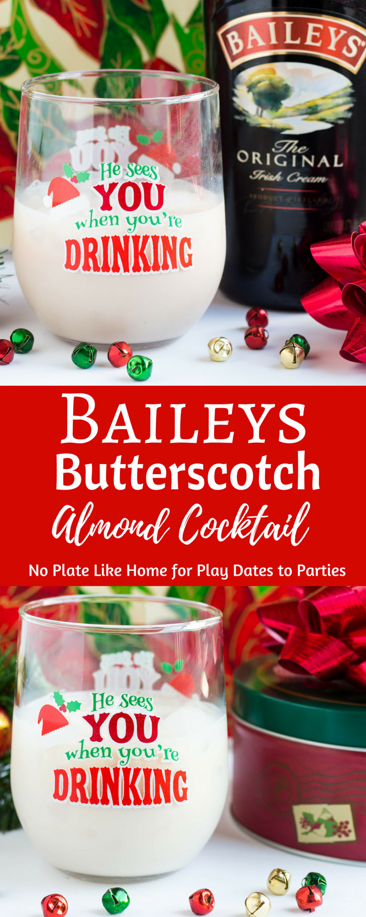 The Bailey's Butterscotch Almond Cocktail is a light, easy cocktail recipe that is perfect for your Christmas party or for an evening at home. Make a single drink, or mix it in a pitcher to make your holiday party even easier!