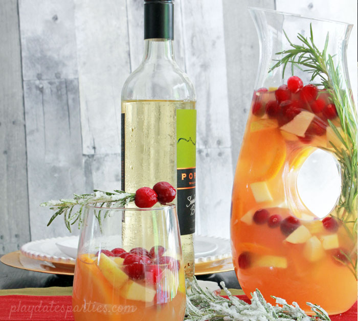White Wine Holiday Sangria Easy Holiday Cocktail Recipes