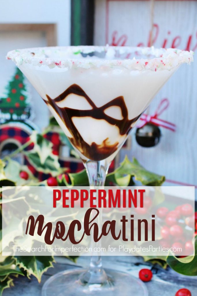 Holiday entertaining is the BEST time to pull out this signature Peppermint Mochntini cocktail recipe. You’ll love how easy it is to pull together, and your guests will love the beautiful chocolate and mint garnish. Best of all, it’s light on the vodka, so your party guests can have fun without overdoing it. #Christmas #ChristmasDrinks #ChristmasCocktails #CocktailRecipes #partyideas #drinkrecipes #Christmasrecipes #cocktails