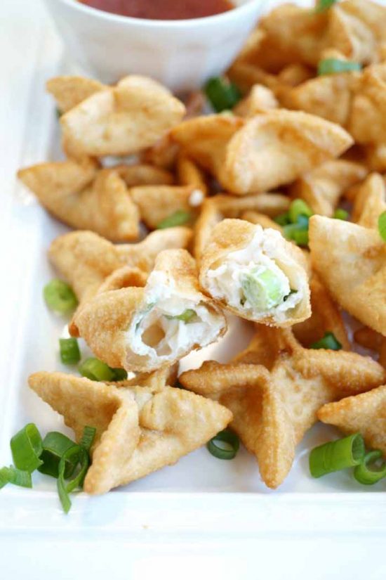 Vegan Crab Cream Cheese Wontons at The Baking Fairy