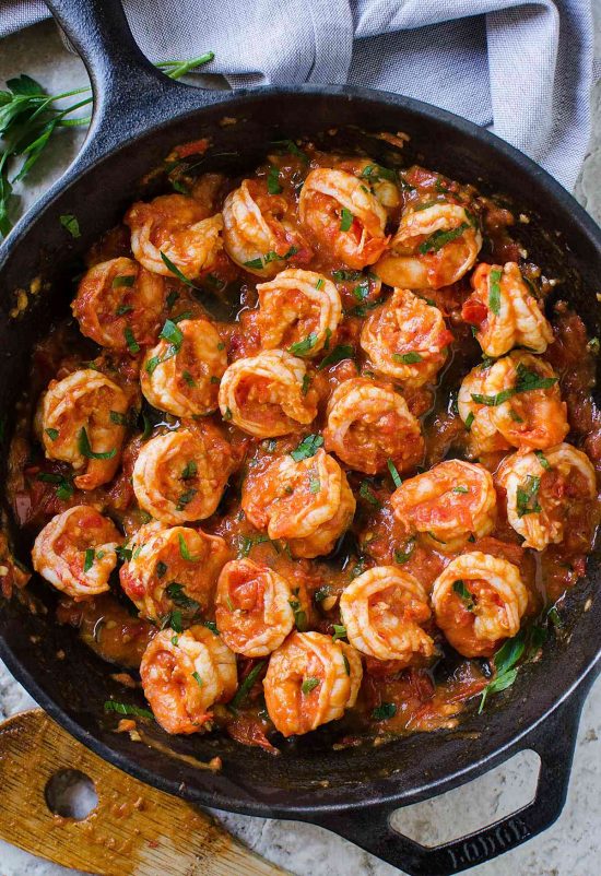 Garlic Shrimp in fresh tomato sauce by Watch What U Eat