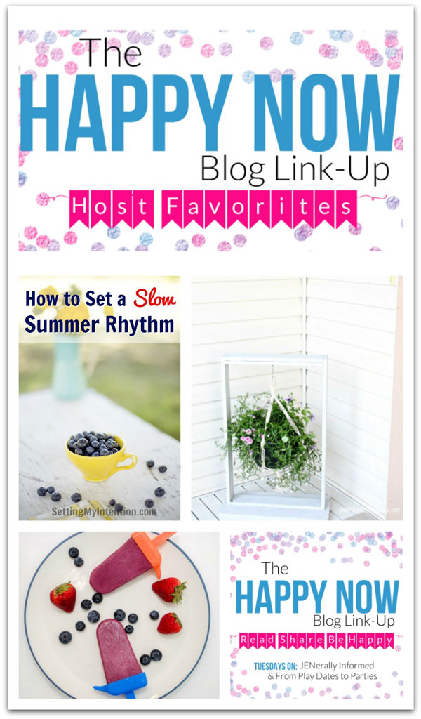 Get your weekly dose of happy inspiration! This week, featuring tips for slowing down your summer, healthy homemade popsicles, and a gorgeous #DIY hanging plant frame.
#bloggingtips #linkparty #linkup #blogging