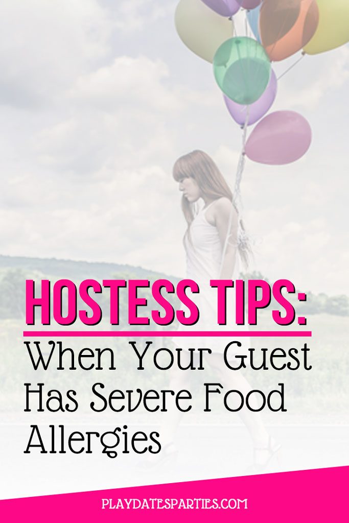 What happens when you find out one of your guests has severe food allergies? Preparing allergy-friendly recipes may not be enough. Whether you’re entertaining kids at a birthday party or having a sit-down dinner, you’ll want to be prepared with these party etiquette tips.   #foodallergy #foodallergies #nutallergy #entertaining #hostess #partyplanning #entertainingideas #hospitality