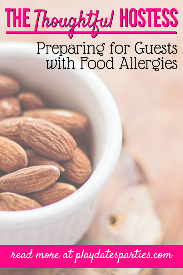 Allergies to tree nuts and other foods are becoming more common with kids these days, so it’s important as a hostess to be well-versed in food allergy awareness. Party etiquette goes well beyond serving allergy-friendly recipes. Be prepared, and read these 7 tips for hosting a kids birthday party or get together when your guest has severe food allergies.
#foodallergy #foodallergies #nutallergy #entertaining #hostess #partyplanning #entertainingideas #hospitality