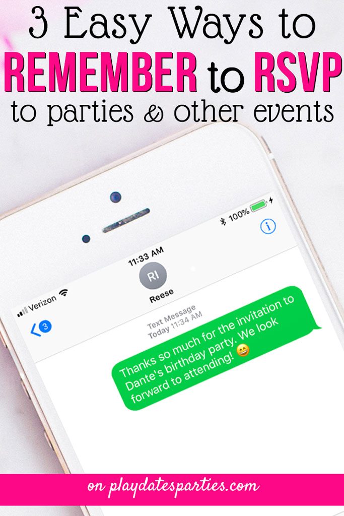 I was so embarrassed every time I would forget to RSVP for a birthday party. But with these three RSVP reminder strategies, our family is now far more organized and rarely forgets to send in our response before the deadline. #parenting #parentingtips #birthdayparty #kidsbirthday #kidsparties #partyideas