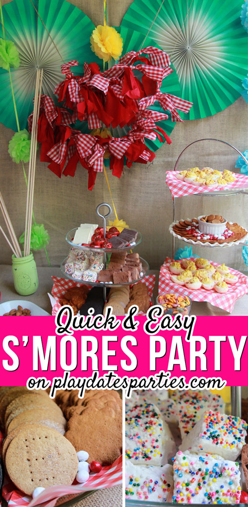 I can’t believe how easy it was to pull together this last minute s’mores party for a summer birthday. It didn’t take long at all to set up the s’mores bar, and all the guests had so much fun. Best of all, I’m sharing all the tips I learned for how to make a s’mores party when you don’t have any time to spare.
#smores #desserts #bar #partyideas #kidsbirthday #partyideasforkids #summer #summerparties #partyfood #partyplanning
