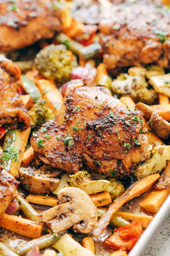 Sheet Pan Recipes: Honey Balsamic Chicken