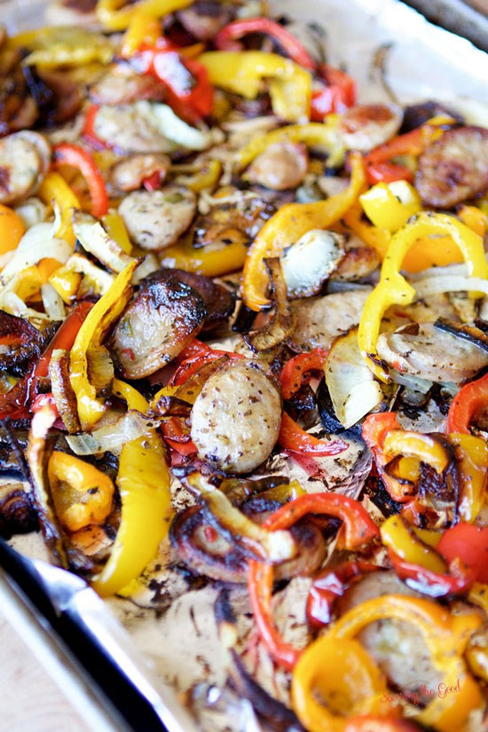 Sheet Pan Recipes: Chicken with Sausage and Peppers