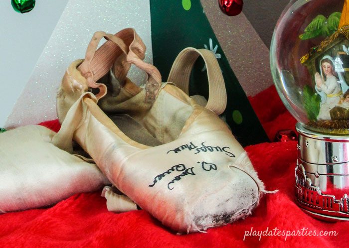 Signed pointe slipper from going to see The Nutcracker
