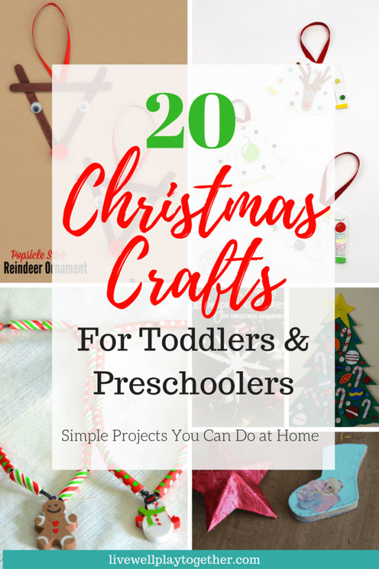 20 Christmas Crafts for Toddlers & Preschoolers from Live Well Play Together.