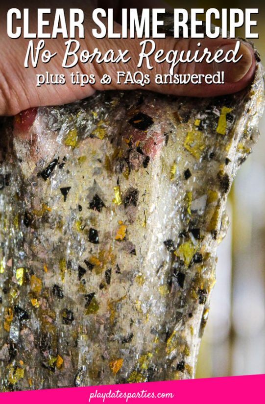 Clear Slime Recipe (No Borax) for New Year's Eve