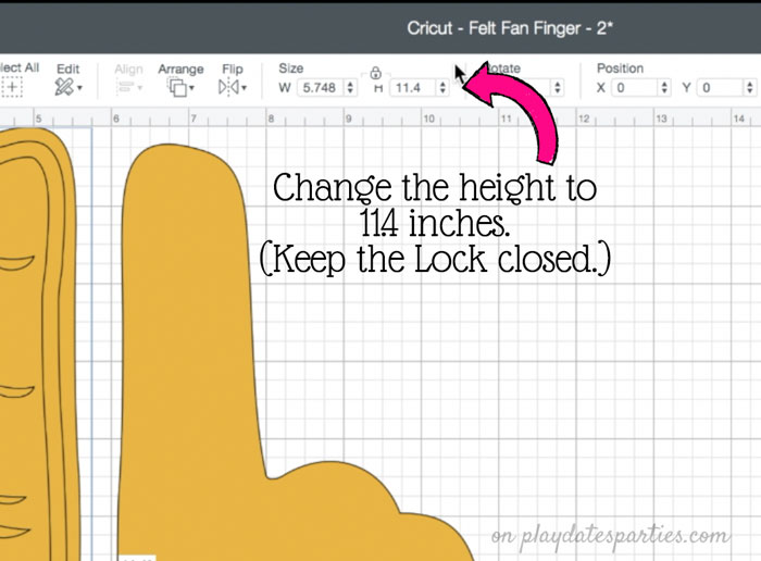 How to adjust the height of the fan finger football craft to fit 12 x 12 paper