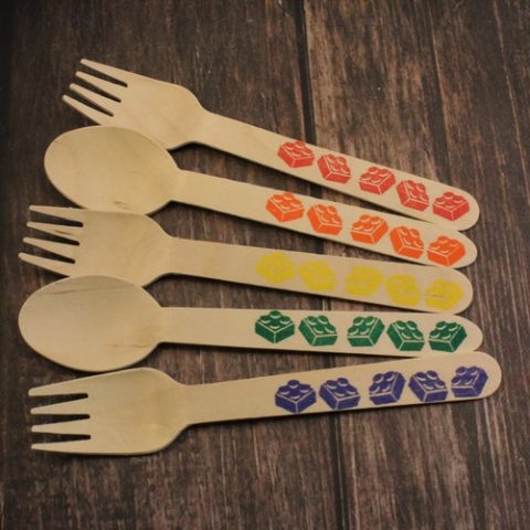 Image for Hand Stamped Lego Wooden Utensils