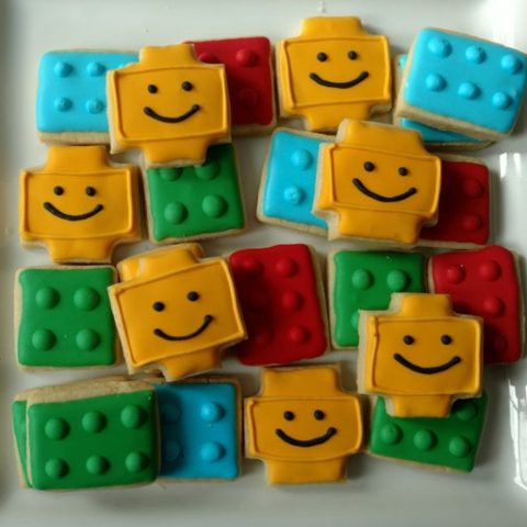 Image for Colorful Iced Lego Sugar Cookies