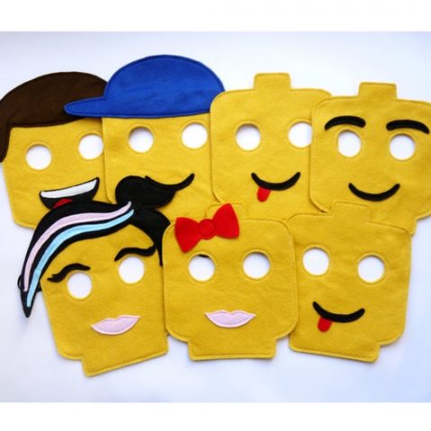 Image for Lego Head Felt Party Masks