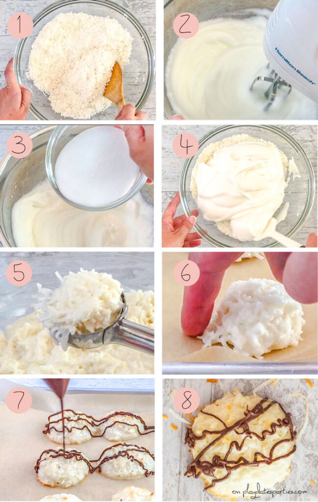 Step by step for coconut macaroons recipe