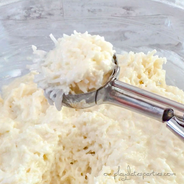 Use a cookie scoop to measure out batter