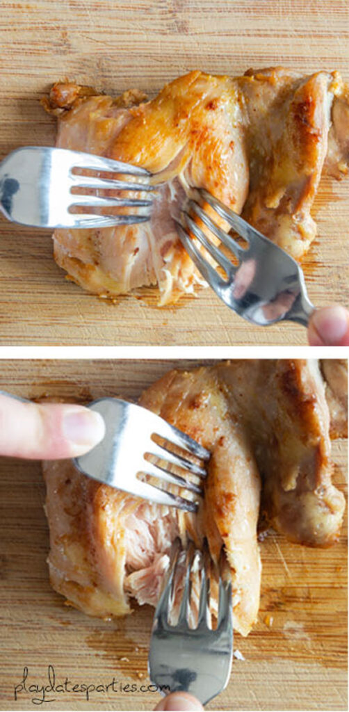 how to shred chicken with two forks