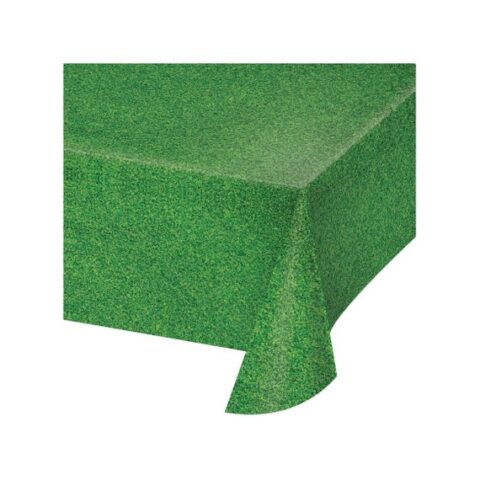 Image for Green grass print plastic tablecloth