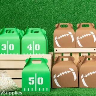 Image for Football themed party gable boxes 