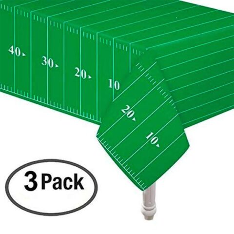 Image for Green & White Football Field Table Cover