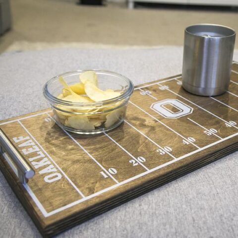 Image for Personalized Football Field Serving Tray