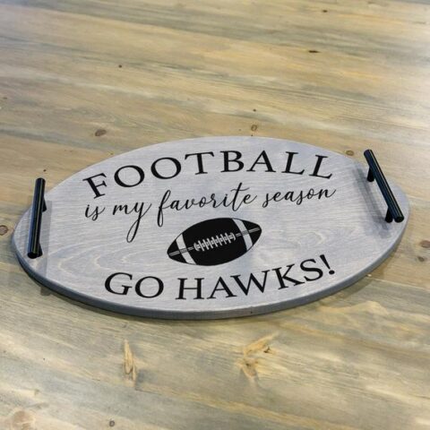 Image for Rustic Football Shaped Serving Tray
