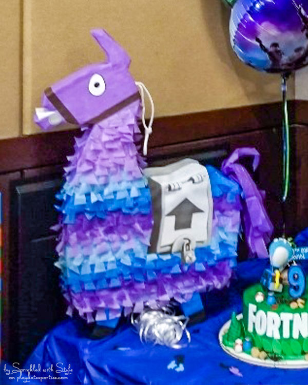 close up of loot llama pinata