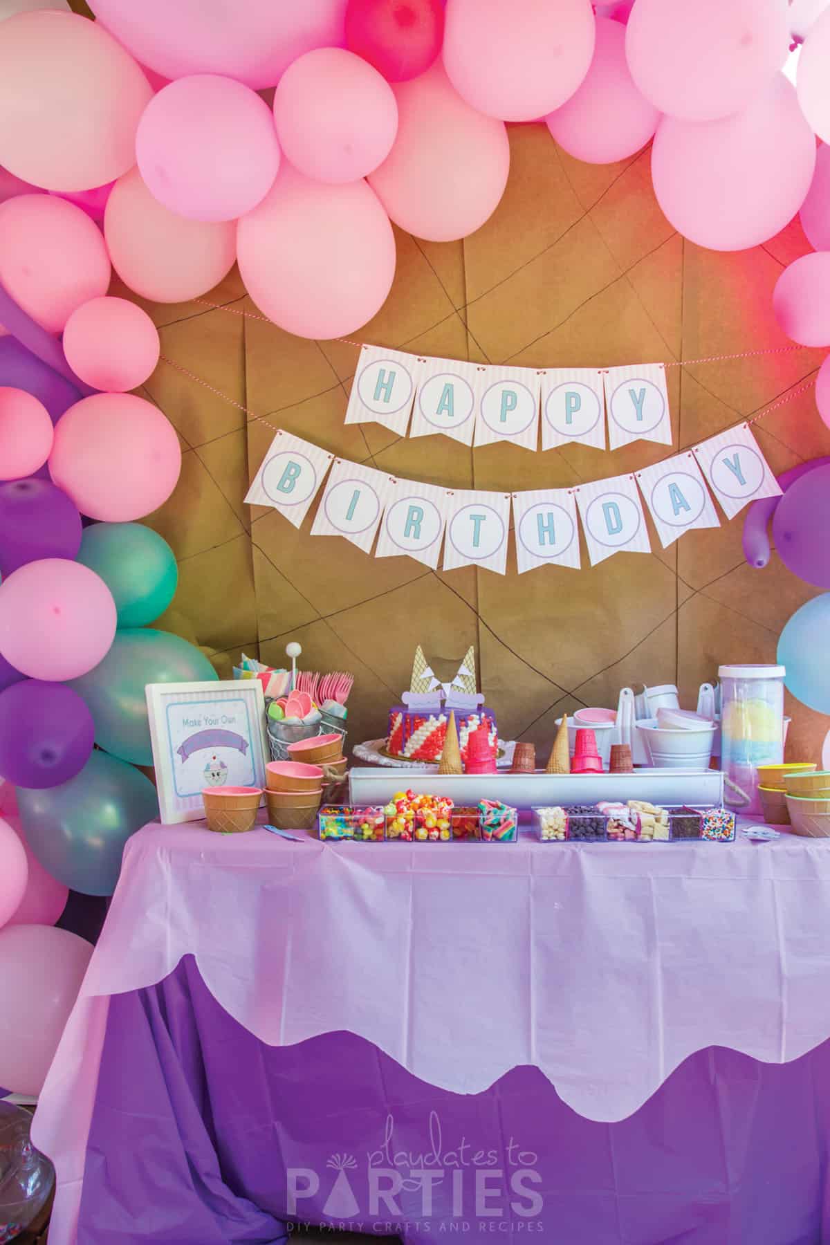 Ice Cream Birthday Party, Ice Cream Birthday Decoration, Ice Cream