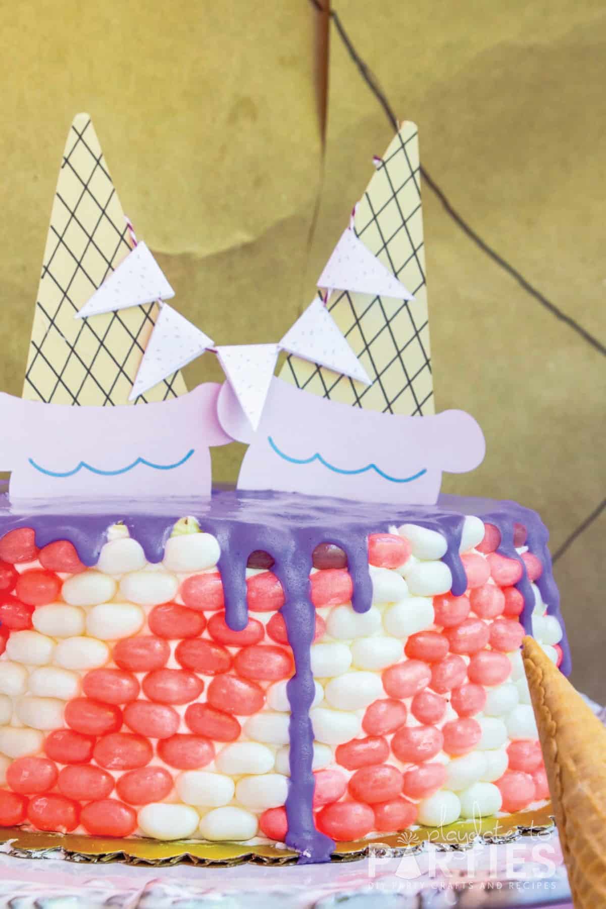 How to Make a Candy Striped Jelly Bean Cake