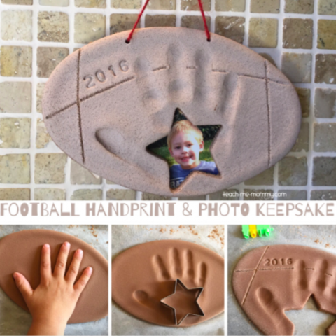 Image for Football Handprint & Photo Keepsake