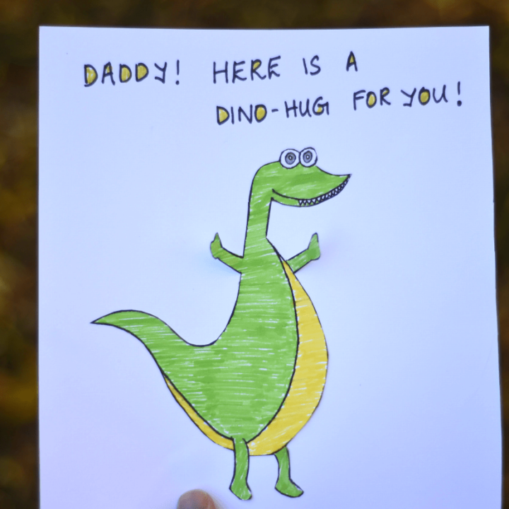 Image for Printable Dinosaur Craft Card
