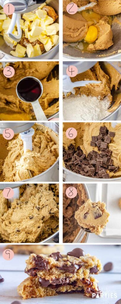 step by step photos for making chocolate chip cookies