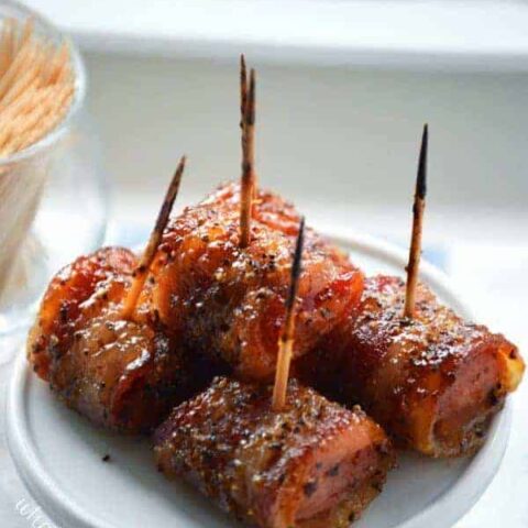 Image for Bacon Wrapped Kielbasa Bites with Brown Sugar Glaze