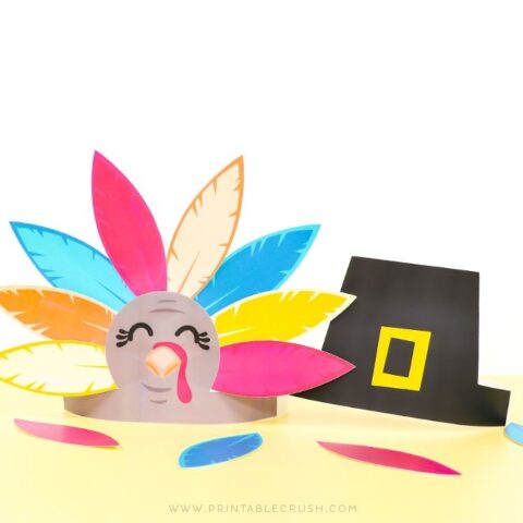 Image for Free Pilgrim and Turkey Crown Printables