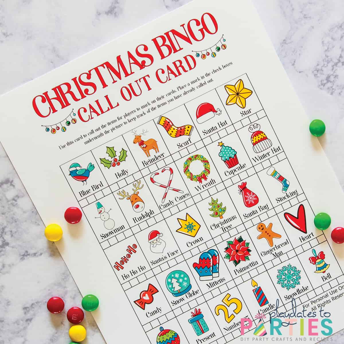 Free Printable Christmas Bingo Cards for Kids