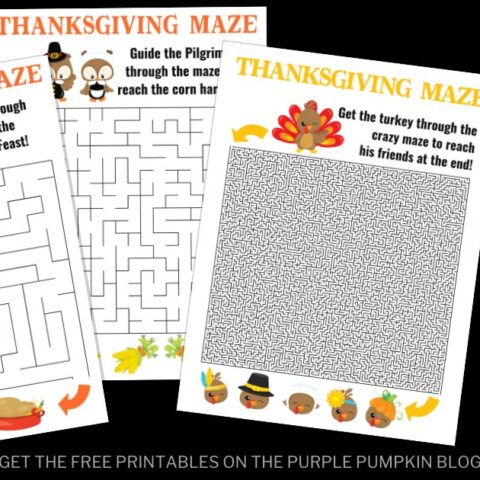 Image for Free Printable Thanksgiving Mazes