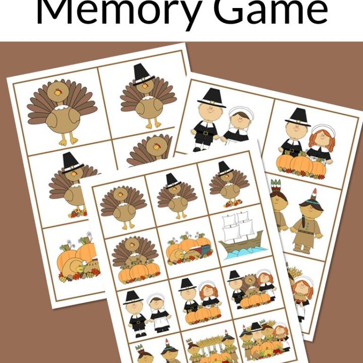 Image for Thanksgiving Memory Game Free Printable