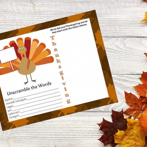 Image for FREE Printable Thanksgiving Placemat with Activities