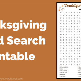 Image for Thanksgiving Word Search Free Printable Worksheet