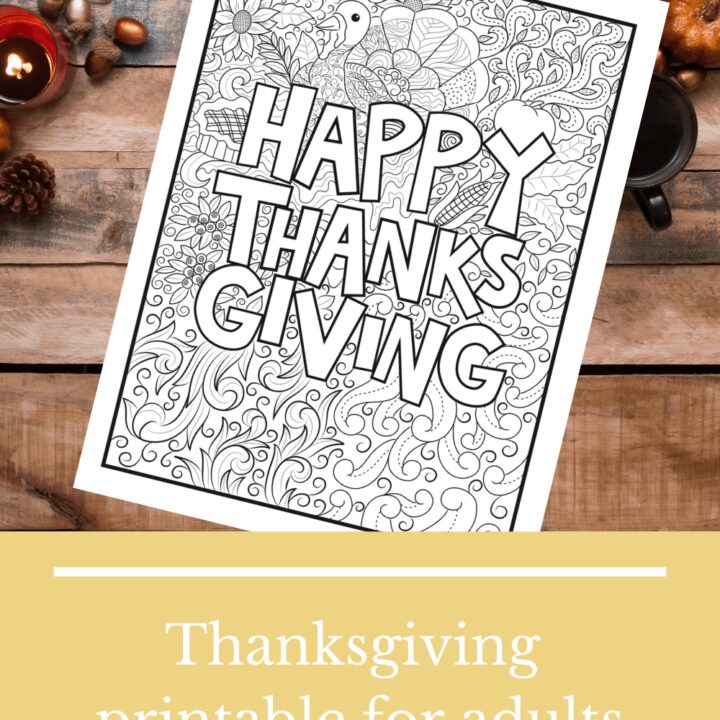 Image for Happy Thanksgiving Detailed Coloring Sheet