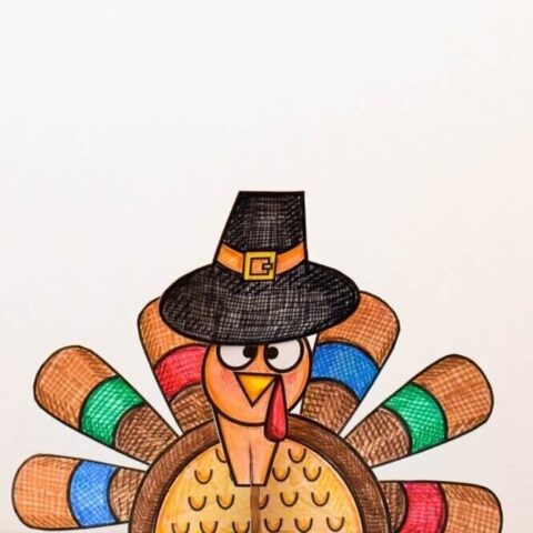 Image for Thanksgiving Turkey Craft For Kids - Free Printable Template