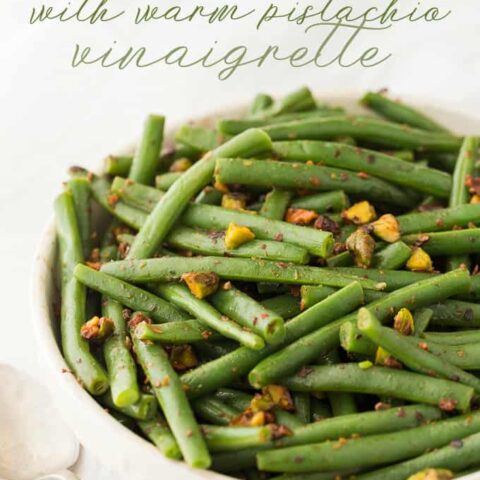 Image for Green Beans with Warm Pistachio Vinaigrette Recipe