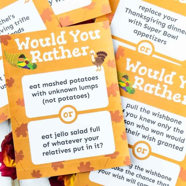 Image for Thanksgiving Would You Rather Questions