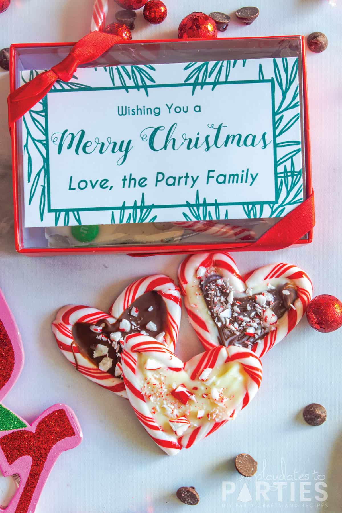 Candy Cane Hearts with Chocolate (step by step tutorial)