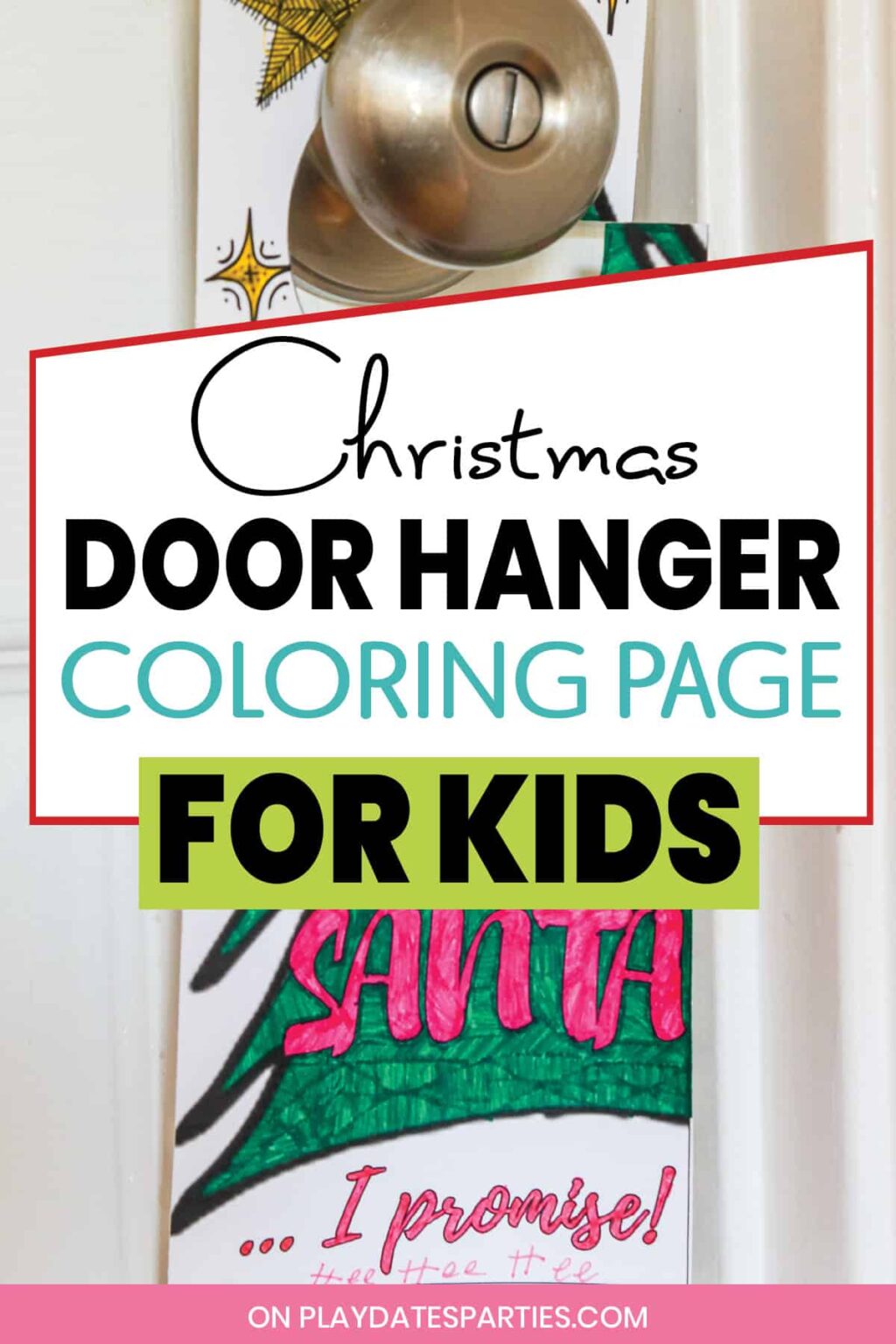 Christmas Door Hanger Coloring Page Free Printable