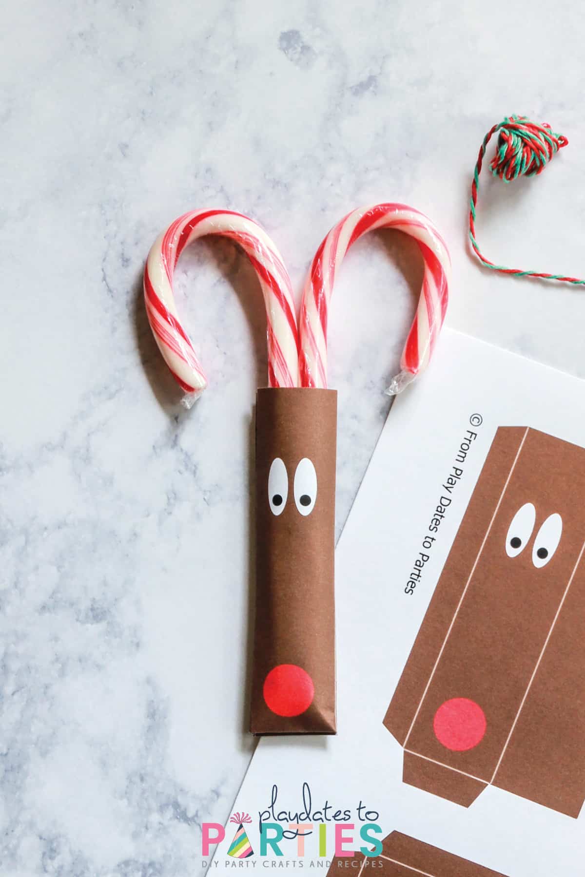 Reindeer Candy Cane Craft for Kids Easy Preschool Gifts